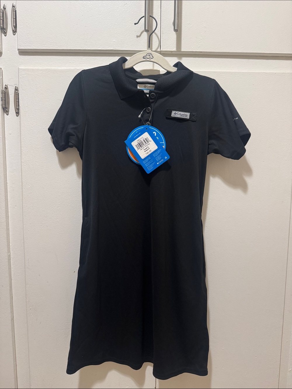 Columbia Black Short-Sleeve Polo Dress